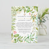 ジオメトリッククリスタルグリーンのバーチャルウェディング 案内状 (スタンド正面)