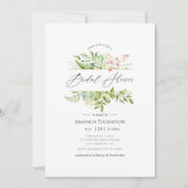 ジオメトリッククリスタルグリーン ブライダルシャワー 招待状 (正面)