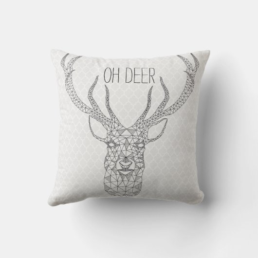 ジオメトリッククリスマスディアーOH DEER クッション (裏面)