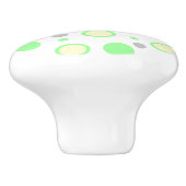 ジオメトリッククリームミントイエロー セラミックノブ (側面)