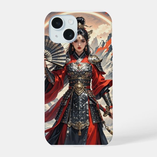 ジオメトリックグラマーはっきりした：高級宇宙のパターン iPhone 15ケース (裏面)