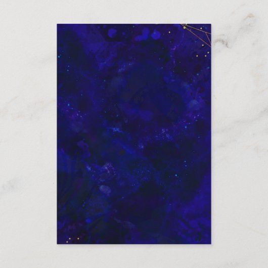 ジオメトリックゲート深いブルーアゲ結婚ートの詳細 エンクロージャーカード (裏面)