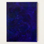 ジオメトリックゲード深いブルーバラ金ゴールド結婚ゲート プランナー手帳 (裏面)