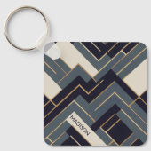 ジオメトリックゴールデンイラストレーション キーホルダー (正面)