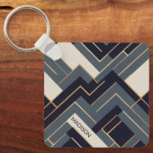 ジオメトリックゴールデンイラストレーション キーホルダー (正面)