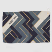 ジオメトリックゴールデンイラストレーション ゴルフタオル (横)