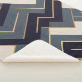 ジオメトリックゴールデンイラストレーション シェルパブランケット (3/4)