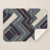 ジオメトリックゴールデンイラストレーション シェルパブランケット (正面(横))