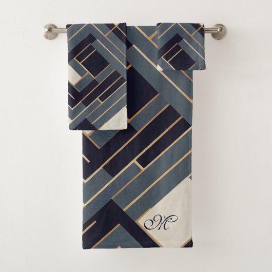 ジオメトリックゴールデンイラストレーション バスタオルセット (インサイチュ)