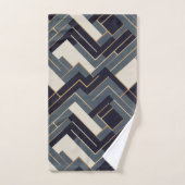 ジオメトリックゴールデンイラストレーション バスタオルセット (ハンドタオル)