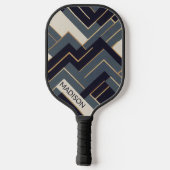 ジオメトリックゴールデンイラストレーション ピックルボールラケット (裏面)