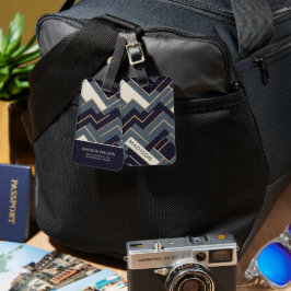 ジオメトリックゴールデンイラストレーション ラゲッジタグ