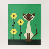 ジオメトリックサイアムキャットデザインジグソーパズル ジグソーパズル (縦)