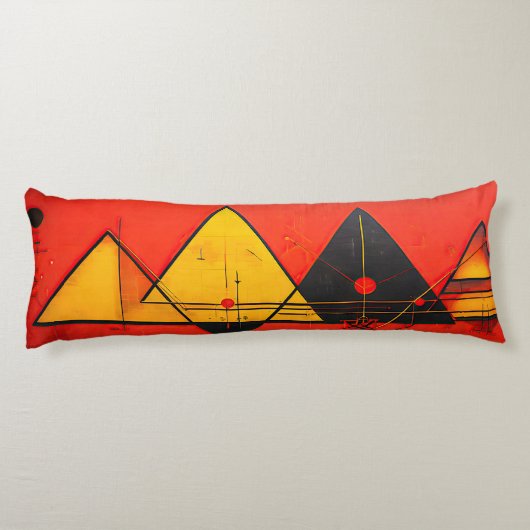 ジオメトリックシンボル抽象芸術#03。 ボディピロー (裏面)