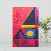 ジオメトリックシンボル抽象芸術#04。 便箋 (スタンド正面)