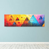 ジオメトリックシンボル抽象芸術#05。 キャンバスプリント (インサイチュ (ウッドフロア))