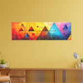 ジオメトリックシンボル抽象芸術#05。 キャンバスプリント (インサイチュ (リビング))