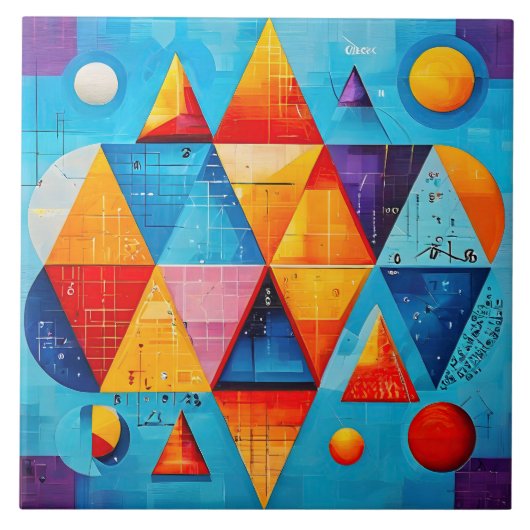 ジオメトリックシンボル抽象芸術#09 タイル (正面)