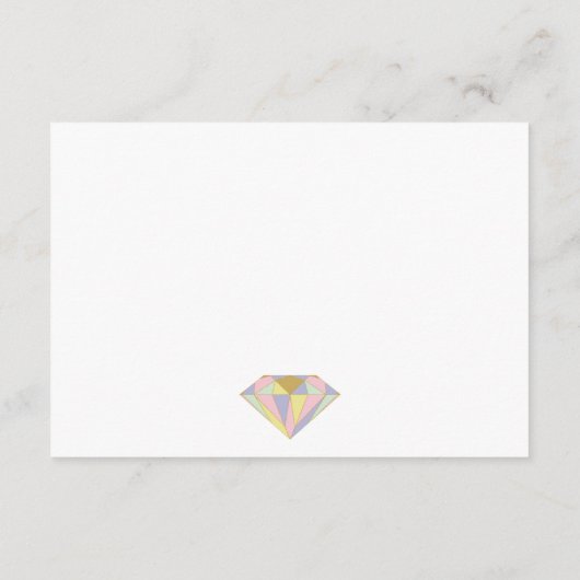 ジオメトリックジュエル結婚宝石の詳細挿入 エンクロージャーカード (裏面)
