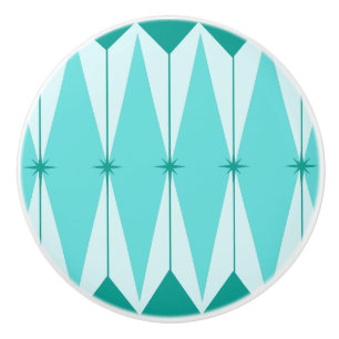 ジオメトリックダイヤモンドとスターバストセラミックプル セラミックノブ