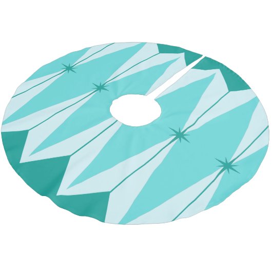 ジオメトリックダイヤモンドとスターバストツリースカート ブラッシュドポリエステルツリースカート (アングル)