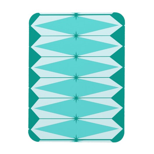 ジオメトリックダイヤモンドとスターバストフレキシブルマグネット マグネット (縦)