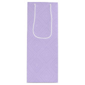 ジオメトリックダイヤモンドパープル薄紫 ワインギフトバッグ (正面)