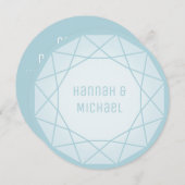 ジオメトリックダイヤモンドラウンドカード 招待状 (正面/裏面)