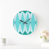 ジオメトリックダイヤモンド&スターバストラウンドウォールクロック ラージ壁時計 (ホーム)