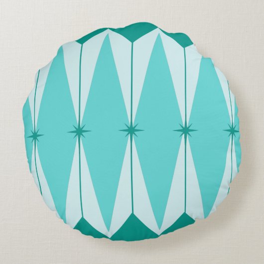 ジオメトリックダイヤモンド&スターバストラウンドピロー ラウンドクッション (裏面)