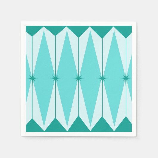 ジオメトリックダイヤモンド&スターバスト紙ナプキンス スタンダードカクテルナプキン (正面)