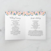 ジオメトリックダスティブルー赤面ピンク結婚フローラ プログラム (内部)