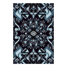 ジオメトリックテクニカルグリッド：サイバネティック設計図MK-1207 ポスター