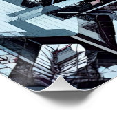 ジオメトリックテクニカルグリッド:サイバネティック設計図MK-1207 ポスター (コーナー)