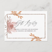 ジオメトリックテラコッタ ウェディング ギフト レジストリー エンクロージャーカード (正面)