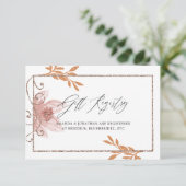 ジオメトリックテラコッタ ウェディング ギフト レジストリー エンクロージャーカード (スタンド正面)