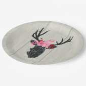 ジオメトリックディアヘッド、フローラクラウン ペーパープレート (アングル)