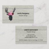 ジオメトリックディアヘッド、フローラクラウン 名刺 (正面/裏面)