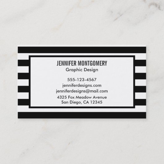 ジオメトリックディアヘッド、フローラクラウン 名刺 (裏面)