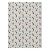 ジオメトリックディアヘッド（花と十字矢印あり） テーブルクロス (正面)