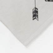 ジオメトリックディアヘッド(花と十字矢印あり) フリースブランケット (角)