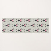 ジオメトリックディアヘッド（花と十字矢印あり） ヨガマット (裏面(横))