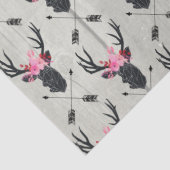 ジオメトリックディアヘッド（花と十字矢印あり） 薄葉紙 (詳細)