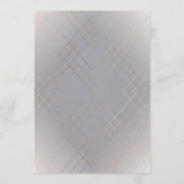 ジオメトリックデコグレー金ゴールドギャツビー結婚式招待状 招待状 (裏面)