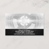 ジオメトリックデジタルテクノロジーロゴ 名刺 (裏面)