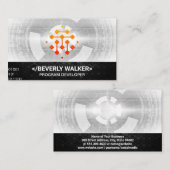 ジオメトリックデジタルテクノロジーロゴ 名刺 (正面/裏面)