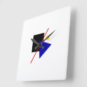 ジオメトリックバウハウスデザイン スクエア壁時計 (傾斜)