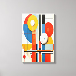 ジオメトリックバウハウスミニマル抽象芸術アート キャンバスプリント