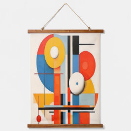 ジオメトリックバウハウスミニマル抽象芸術アート 吊り下げ型タペストリー