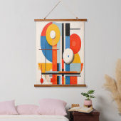 ジオメトリックバウハウスミニマル抽象芸術アート 吊り下げ型タペストリー (寝室)